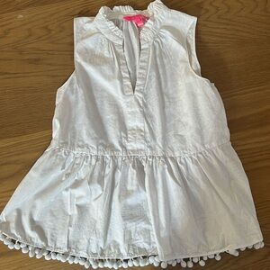 Women’s Lily Pulitzer white cotton blouse